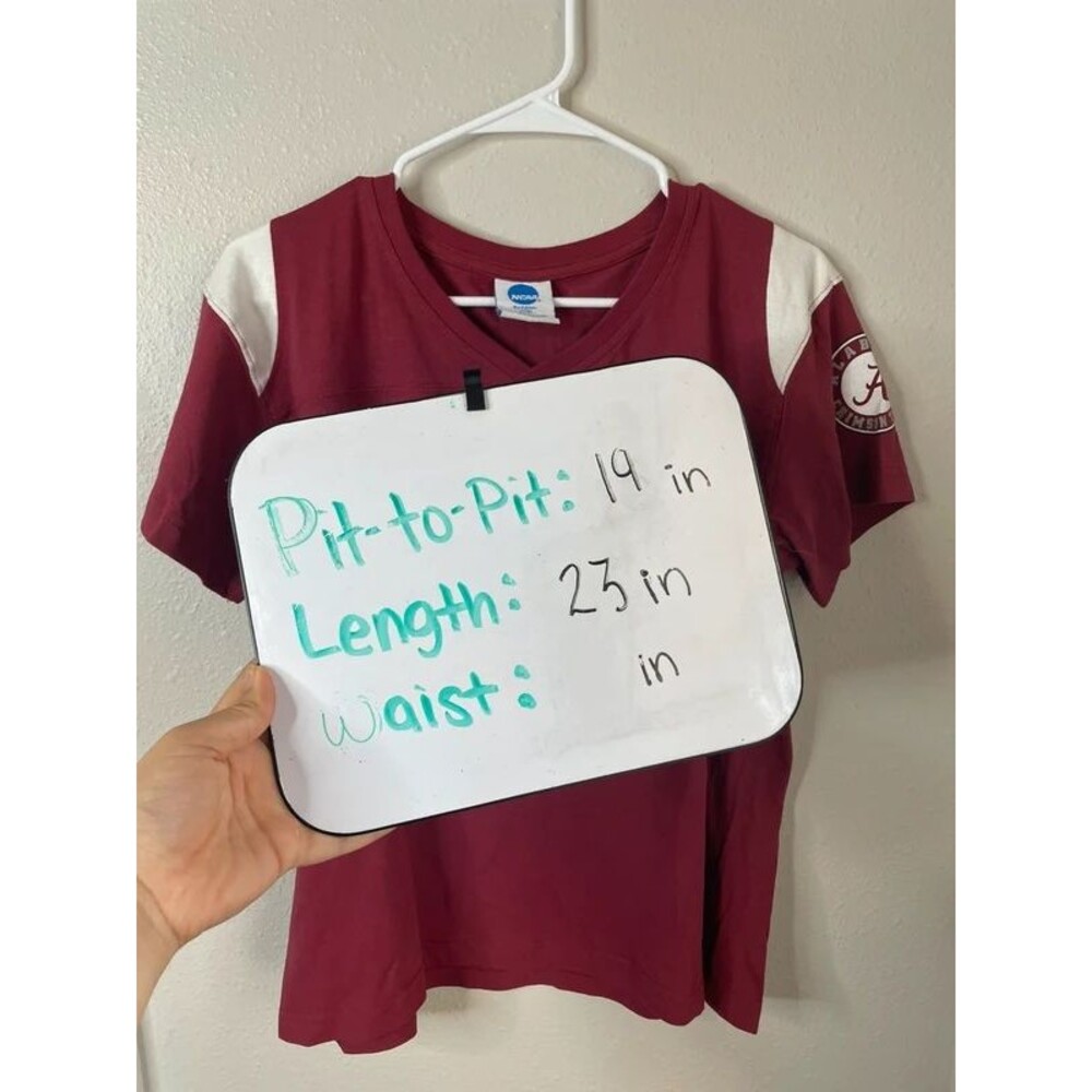 Alabama Crimson Tide #25 NCAA Women’s Large Football Jersey T-Shirt Crimson - Picture 5 of 5